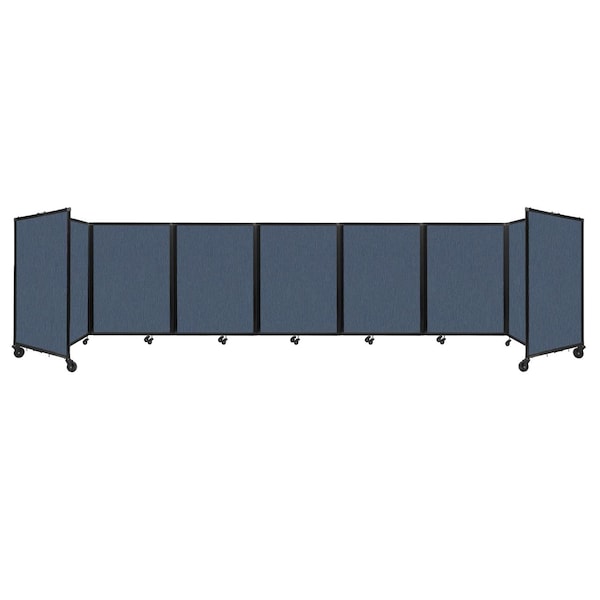 Versare Room Divider 360 Folding Portable Partition 19'6" x 4' Ocean Fabric 1148715 - main